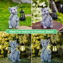 Goodeco Dragon Garden Statue Outdoor with Solar Lantern - Resin Dragon Decor for Garden, Patio, and Yard - 8.3 inches Dragon Gifts & Decorations (Dragon) by GreenHaven Gardens