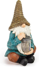 VP Home Firefly Jar Gnomes - Outdoor Garden Gnome with Solar Light - Durable Garden Decorations for Yard, Lawn, Patio - 10.5H x 7W x 5.5D - Weather-Resistant Gnome Statue by GreenHaven Gardens
