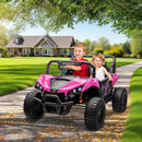 24V 2 Seater Ride On Car Truck, Power Wheels Kids UTV w/Parent Remote Control, 3.1 MPH Max Speed, Music Player, LED Lights & Storage, Electric Vehicle Ride On Toy for Kids Toddler Ages 3-8, Pink by TinyTreasures Baby Boutique