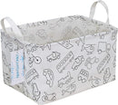 LANGYASHAN Rectangular Storage Bin Collapse Canvas Fabric Cartoon Storage Basket with Handles for Organizing Home Kitchen Boys and Girls Toys Office Closet Shelf Baskets (Rec Vehicle) by TinyTreasures Baby Boutique
