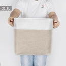 Collapsible Fabric Storage Cubes 11x11 Cube Storage Bins, 4 Pack Closet Baskets Box with Handles for Organizing, Shelf, Toys, Clothes, Home, Office, Nursery (Beige&White) by TinyTreasures Baby Boutique