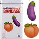 BioSwiss Bandages, Eggplant and Peach Shaped Adult Self Adhesive Bandage, Latex Free Sterile Wound Care, Funny First Aid Kit Supplies for Adults, 50 Count by TinyTreasures Baby Boutique