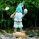 Baseball Garden Gnome with Solar Light Ball, Funny Gnomes 11.8" for Yard Decorations Outdoor, Garden Statues Outdoor Clearance, Solar Garden Statues by GreenHaven Gardens