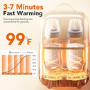 Bottle Warmer, HIYAKOI Fast Baby Bottle Warmer for Breastmilk with Smart Temperature Control, Keep 24H, Sterili-zing, Heat Baby Food, Thaw, Double Bottle Warmer for All Bottles by TinyTreasures Baby Boutique