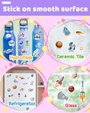 Benresive Reusable Sticker Book for Toddlers 2-4 Years, Fun Travel Stickers for Kids, Waterproof Sticker Books for Toddlers 1-3, Crafts Activities for Todddlers 1-3 2-4 3-5 - Space by TinyTreasures Baby Boutique