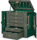 AKOZLIN Huge Jewelry Box Organizer Functional Large Leather Jewelry Storage Case for Women Girls Ring Necklace Earring Bracelet Holder Organizer with Mirror by TinyTreasures Baby Boutique