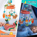 Jollybaby Nursery Baby Automatic Rotating Dinosaur Crib Mobile with Music Box & Arm, Montessori Sensory Musical Hanging Toy for Bassinet, Newborn Clip on Crib Mobile Soother Toy Gift, Polyester by TinyTreasures Baby Boutique
