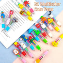 20Pcs Mini Multicolor Pens in One 4-in-1 Cute Pens Bulk for Kids, Fun Kawaii Ballpoint Pen for Birthdays and Children's Party Favors Gifts, Teacher School Supplies by TinyTreasures Baby Boutique