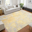 Living Room Rugs 6x9 Gold Washable Area Rug, Abstract Modern Bedroom Rugs Non Slip Stain Resistant Neutral Large Carpet for Nursery, Dining, Kids Playroom, Dining Room, Office by TinyTreasures Baby Boutique