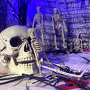 16 Pcs Halloween Mini Skeleton Figurine Decoration,6”Halloween posable Skeleton Decor,Small Plastic Skeleton Figure for Spooky Home Decor Haunted House Decorations Party Favors by CozyNest Decor