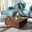 36.2" Lift Top Coffee Table with Storage, Large Square Coffee Tables with Hidden Compartment, Mid Century Modern Center Table for Home Office,Living Room,Dark Walnut by CozyNest Decor