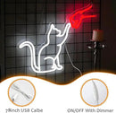 LISIGNVE Cat Handshake Neon Sign Human Beings and Animals Neon Light for Wall USB Light Up Sign Cat Led Sign for Pet Shop Bedroom School Museum Zoo (16.5”*12.6”) by CozyNest Decor
