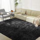 Ultra Soft Rug for Living Room, 4X6 Fluffy Shag Area Rug for Bedroom, Modern Shaggy Carpets Fuzzy Rug for Teens Dorm Nursery Home Decor Aesthetic, Upgrade Anti-Skid Durable, Black by TinyTreasures Baby Boutique