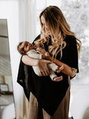 We are Amma | The Cocoon™ - Newborn Essentials Must Haves: Nursing Cover for Breast Feeding Essentials | Nursing Sweater Used as Breastfeeding Cover (Black, One Size) by TinyTreasures Baby Boutique