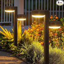 Solar Pathway Lights Outdoor Waterproof, 4 Pack with 8 Head Solar Lights Outdoor Super Bright Up to 12Hrs, Auto On/Off Garden Light for Yard Patio Path Walkway Driveway Outside Decor by CozyNest Decor