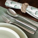 over&back 20pc Curved Flatware Cutlery Set - Comes with 4 Dinner Forks, 4 Salad Forks, 4 Dinner Knives, 4 Dinner Spoons, and 4 Teaspoons - 18/8 Stainless Steel - Dishwasher-Safe - Brushed Stainless by CozyNest Decor