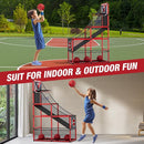 Basketball Arcade Game Indoor Outdoor, Kids Basketball Hoop with 4 Balls & Pump, Single Shot Basketball Game at Home, Carnival Games Sport Toys Gifts for Boys Girls Teens by TinyTreasures Baby Boutique