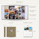 Premium Scrapbook Album – Acid-Free Photo Album with Writing Space – 100 Pages for Size 4x6 – Holds 500 Photos – Wedding, Baby, Travel & Family Memories by TinyTreasures Baby Boutique
