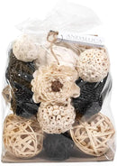 ANDALUCA Black & White Decorative Balls Bowl Filler Bag with Orbs, Balls (Black) by CozyNest Decor