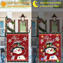 Lighted Seasonal Garden Flags Set of 12 Double Sided 12 x 18 Inch LED Yard Flags, Small Flags for Outside, Fall Winter Halloween Christmas Outdoor Flags,Solar Holiday Garden Flags for All Seasons by GreenHaven Gardens