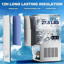 Ice Maker Commercial Ice Machine, 120lbs Per Day, Auto-Cleaning, Countertop Ice Maker with Basket and Scoop, for Home Party/RV Camping by CozyNest Decor