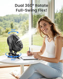 Koonie 10000mAh Battery Operated Misting Fan with Clip, Portable 8'' Mist Fan for Desk with Max. 48 Hours Runtime, 3Speeds, 2 Spray Modes, 200ML Tank for Golf Cart Home Office Travel Camping Stroller by TinyTreasures Baby Boutique