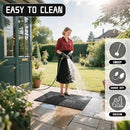 Yimobra Welcome Mat, Heavy Duty Sturdy Door Mats for Home Entrance Outdoor Indoor, Front Doormat for Outside Patio Floor Entry Porch Garage Office, Waterproof, Low Profile, 47 x 24, Black Grey by CozyNest Decor
