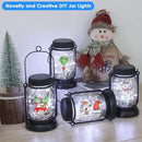 Mlambert Cool White 4 Pack Solar Hanging Mason Jar Lights with Stakes, Waterproof Decorative 30 LEDs Outdoor Solar Lantern Lamp Patio Garden Tree Yard by CozyNest Decor