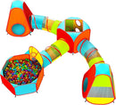Playz 7pc Kids Play Tent with 1 Big Ball Pit for Babies, 3 Play Tunnel for Toddlers, and 3 Pop Up Tents Playhouse Bundle, Best Birthday Gift for Boys & Girls, Indoor & Outdoor Use Portable Play Center by TinyTreasures Baby Boutique