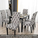 JQinHome Dining Room Chair Covers Set of 8, High Stretch Chair Slipcover Removable Washable Chair Seat Protector Cover for Home Party Hotel Wedding Ceremony (Grey White) by CozyNest Decor