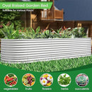 FRIZIONE 2pcs 9 in 1 Tall 8x2ft Galvanized Raised Garden Bed Outdoor,Steel Garden Bed for Vegetables,Above Ground Garden Box for Flower,Metal Raised Beds for Gardening by GreenHaven Gardens