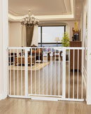 Cumbor 36" Extra Tall Baby Gate for Stairs, 29.7-54.2" Extra Wide Dog Gate for Doorways Hallways, Pressure Mounted Child Gate for Wide Opening, Auto Close Personal Safety for Babies and Pets, White by TinyTreasures Baby Boutique
