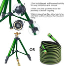 Impact Sprinkler on Tripod Base, Heavy Duty Adjustable Zinc Sprinkler Head for Lawn Yard Garden, 360 Degree Large Area Irrigation, 3/4" Connector Extension Legs Flip Locks by GreenHaven Gardens