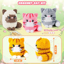 Crochet Kit for Beginners -4 PCS Cat Crochet Kit with Step-by-Step Video Tutorials, Learn to Crochet Kits for Adults and Kids, Beginner Crochet Kits for Adults, Animals Cat Crafts Knitting Kit by TinyTreasures Baby Boutique