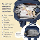 RUVALINO Diaper Bag Backpack, Multifunction Travel Pack Maternity Baby Changing Bags, Large Capacity, Waterproof, Peacock Blue by TinyTreasures Baby Boutique