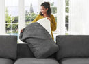 HONBAY Modular Sectional Sofa with Storage Corduroy Sleeper Sofa Modular Sectional Couches for Living Room,Dark Grey by CozyNest Decor