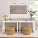 Plank+Beam Solid Wood Console Table, 46.25 Inch, Sofa Table, Narrow Entryway Table for Hallway, Behind The Couch, Living Room, Foyer, Easy Assembly, White by CozyNest Decor