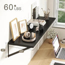 Fun Memories 40 Inch Floating Shelves, 10 Inch Deep Wall Shelf, 40 x 10 Floating Shelf Set of 2, Black Wood Floating Shelf Wall Mounted, Large Kitchen Living Room Bedroom Storage Shelves by CozyNest Decor