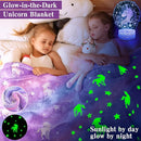 Unicorn Gifts for Girls Age 4 5 6 7 8 9 10, Kids Unicorn Toys with Mini Karaoke Machine/Glowing Blanket/Night Light/Headband/Bracelets, Birthday Graduation Gifts for Daughter Niece by TinyTreasures Baby Boutique