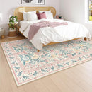 Wonnitar Machine Washable 5x7 Nursery Rug, Pink Rugs for Bedroom Girls, Boho Soft Floral Carpet Non Slip, Indoor Ultra-Thin Floor Carpet for Kid Room Living Room Dorm by TinyTreasures Baby Boutique