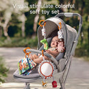 TUMAMA Car Seat Toys 3 6 9 12 Months, Plush Animal Rattle Mirror Soft Crinkle Book Baby Enlightenment Toy Set, Newborn Crib Stroller Play Gym Hanging Toys by TinyTreasures Baby Boutique