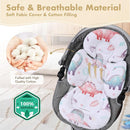 Infant Car Seat Insert, 2-in-1 Head & Body Carseat Support for Baby Newborn Toddler with Strap Covers, Reversible Ultra-Soft Cushion for Baby Carseat, Stroller, Swing & Bouncer by TinyTreasures Baby Boutique