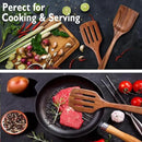 Wooden Spatulas for Cooking Non-Stick Kitchen Pan Toolset 2 PCS Set, Natural Teak Kitchen Utensils,Smooth Finish Utensils Fried Spatula,Turner Non-Stick Wooden Cooking Utensils by CozyNest Decor