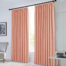 Macochico Pinch Pleated 100% Blackout Curtains Orange Linen Curtains for Bedroom Living Room Farmhouse Thermal Insulated Window Panels Pleated Curtains with Hooks and Tieback 52”Wx72”L 1 Panel by CozyNest Decor