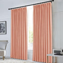 Macochico Pinch Pleated Blackout Curtains 102 Inches Long 100% Blackout Natural Linen Drapes for Bedroom Living Room Windows Farmhouse Burlap Curtains with Tieback 52”Wx102”L Orange 1 Panel
