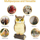 Outdoor Resin Owl Garden Statues, Figurine Sculpture-Owl Perched on Branch, Owl Decoration for Porch, Patio, Lawn, Yard, Whimsical Owl Table Bookshelf Ornament Accessories, Garden by GreenHaven Gardens