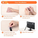 2 Pack TV Safety Straps Adjustable, Adhesive Anti-Tip Furniture Anchor for Flat Screen, TV and Furniture Safety Straps for Baby Proofing, Black by TinyTreasures Baby Boutique