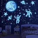 1017Pcs Glow in The Dark Stars for Ceiling Glow in The Dark Moon and Planet Wall Decal Luminous Astronaut Universe Galaxy Space Wall Stickers for Kids Boys Bedroom Blue by TinyTreasures Baby Boutique