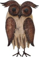 E-View Rustic Owl Figurine - Wood & Iron - Collectible - Home Decor - Brown by CozyNest Decor