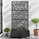 Casaphoria Metal Raised Garden Bed with Trellis and Wheels, 72"x35"x16" Planter Box for Climbing Plants, Vegetables & Vines, Features Drainage Holes and Privacy Screen (Black-Net) by GreenHaven Gardens